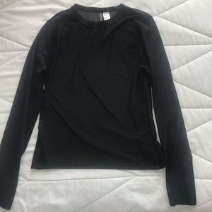 H&M Black Mesh Top